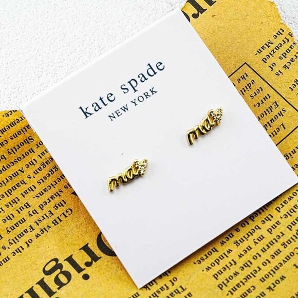 Kate Spade Letter Stud Earrings - Picture 5 of 5